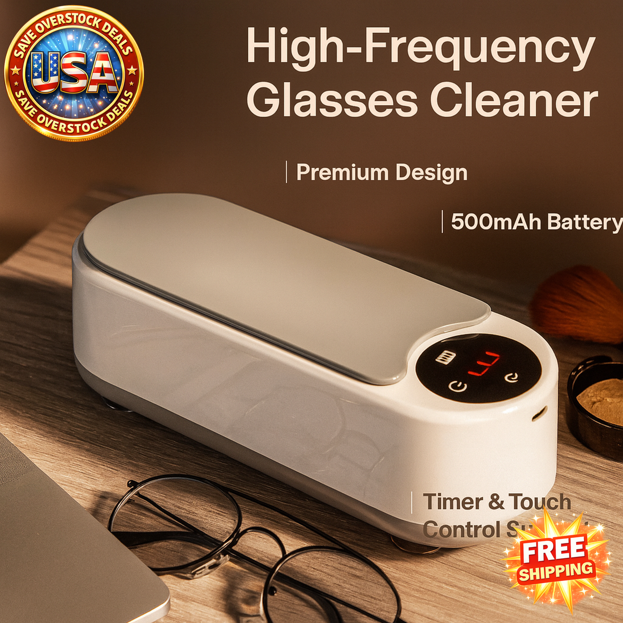 High-Frequency Glasses Cleaner - Wireless Multi-Purpose Cleaning Machine