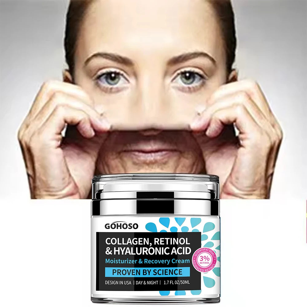 Retinol Face Cream 50ML - Collagen & Hyaluronic Acid Moisturizer
