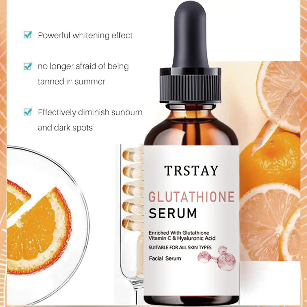 Glutathione Serum 30ml for Dark Spots, Fine Lines & Skin Rejuvenation