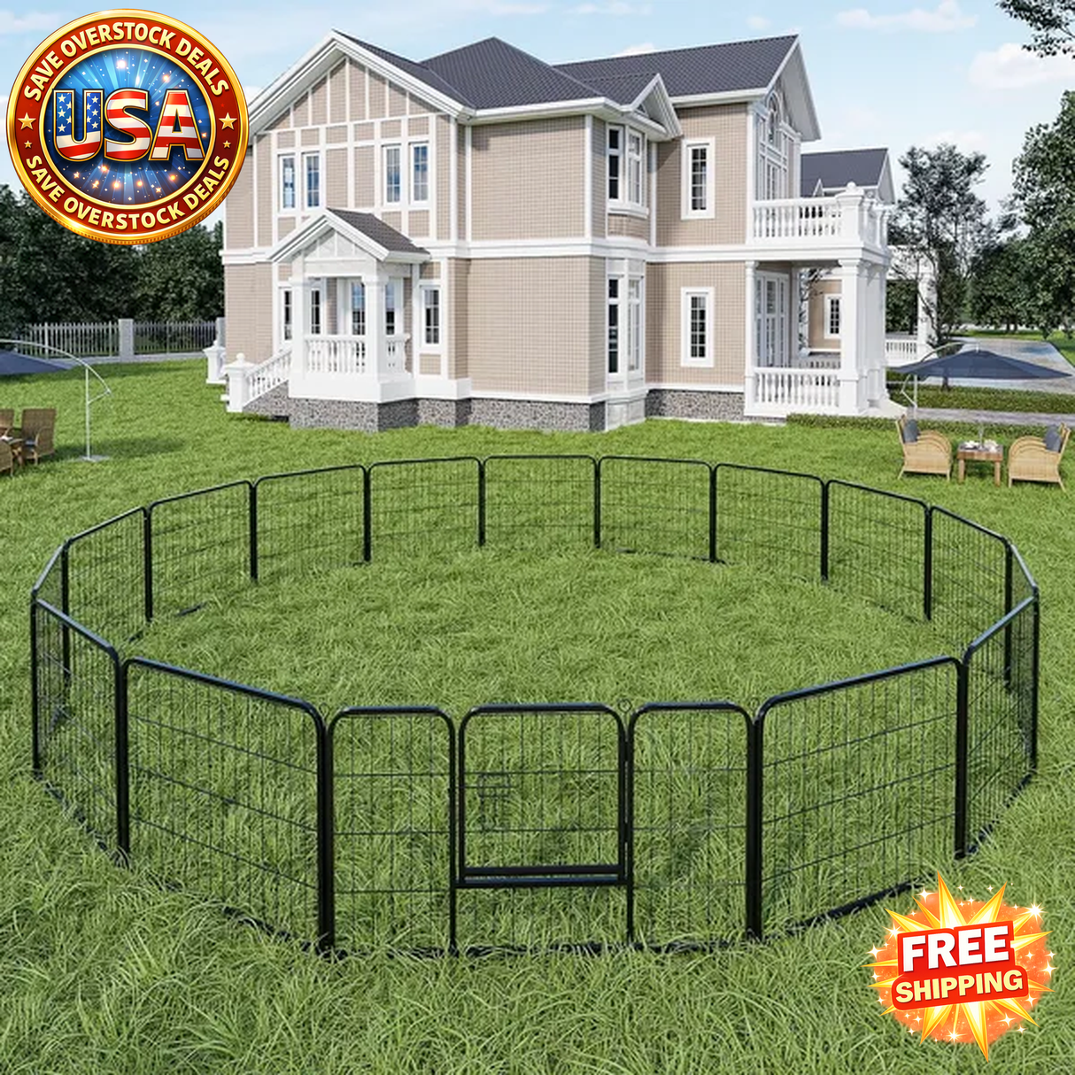 Indoor Dog Playpen - 24 Inch 8 Panels for Small Dogs