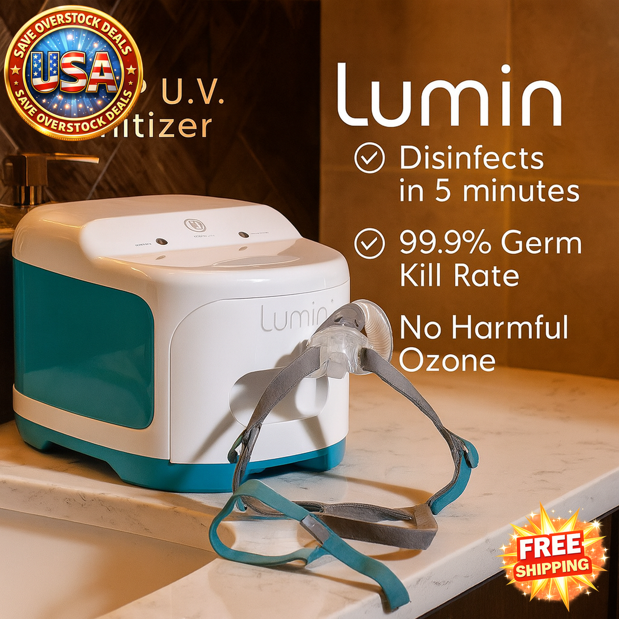 Lumin CPAP U.V. Sanitizer for Fast Disinfection