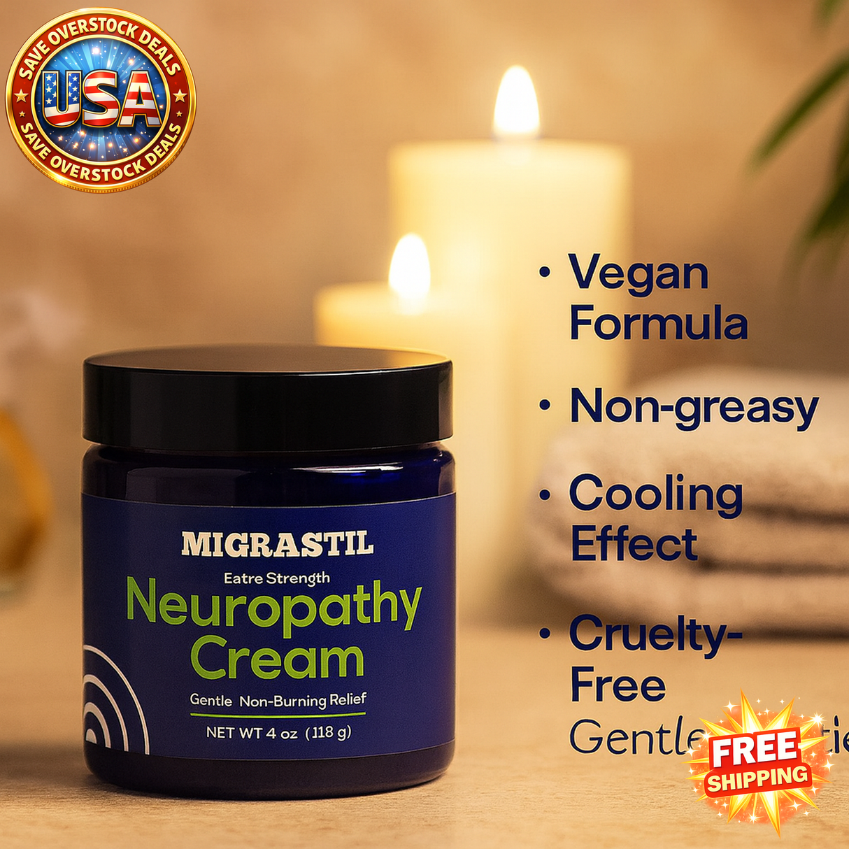Nerve-Soothing Repair Cream for Feet, Legs, and Hands