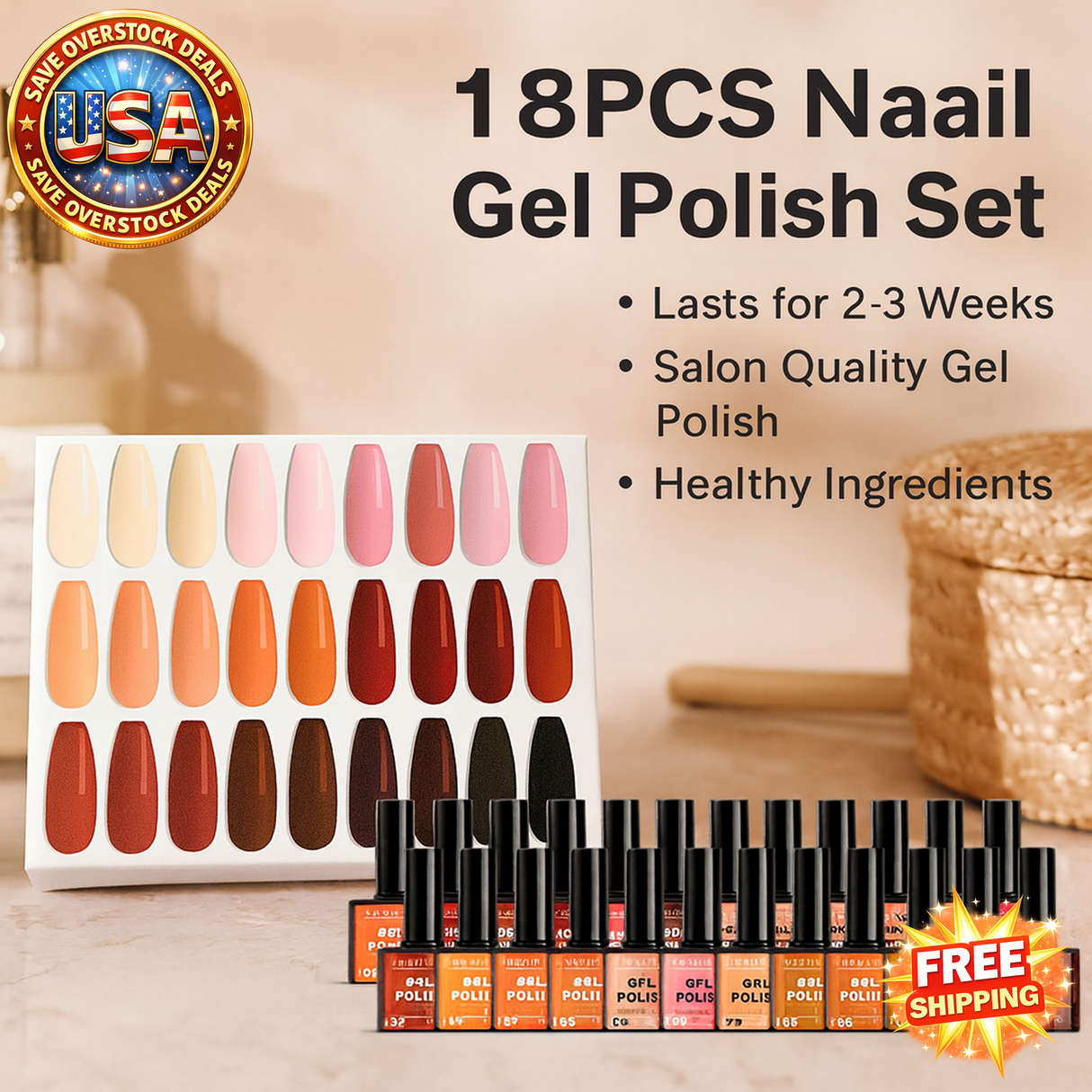 LIMEGIRL 18PCS Nail Gel Polish Set for DIY Nail Art