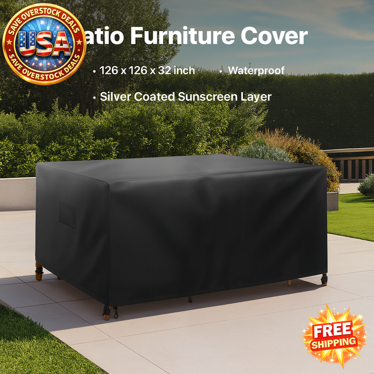 Heavy Duty Waterproof Patio Furniture Cover for Outdoor Use
