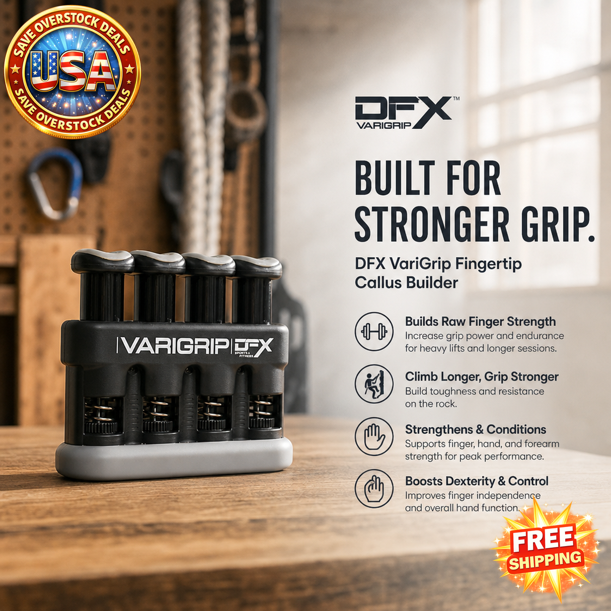 DFX VariGrip Fingertip Callus Builder for Grip Strength