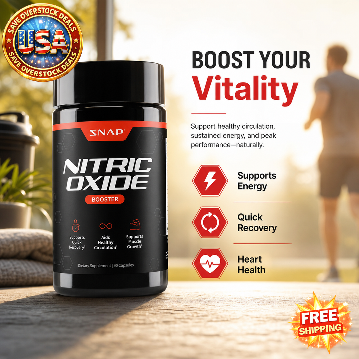 L-Arginine & L-Citrulline Capsules | 90 Vegetarian Capsules | SaveClickShop