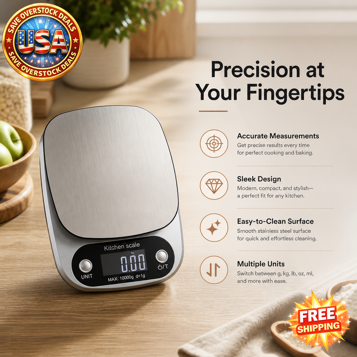 Digital Kitchen Electronic Scale for Cooking and Baking