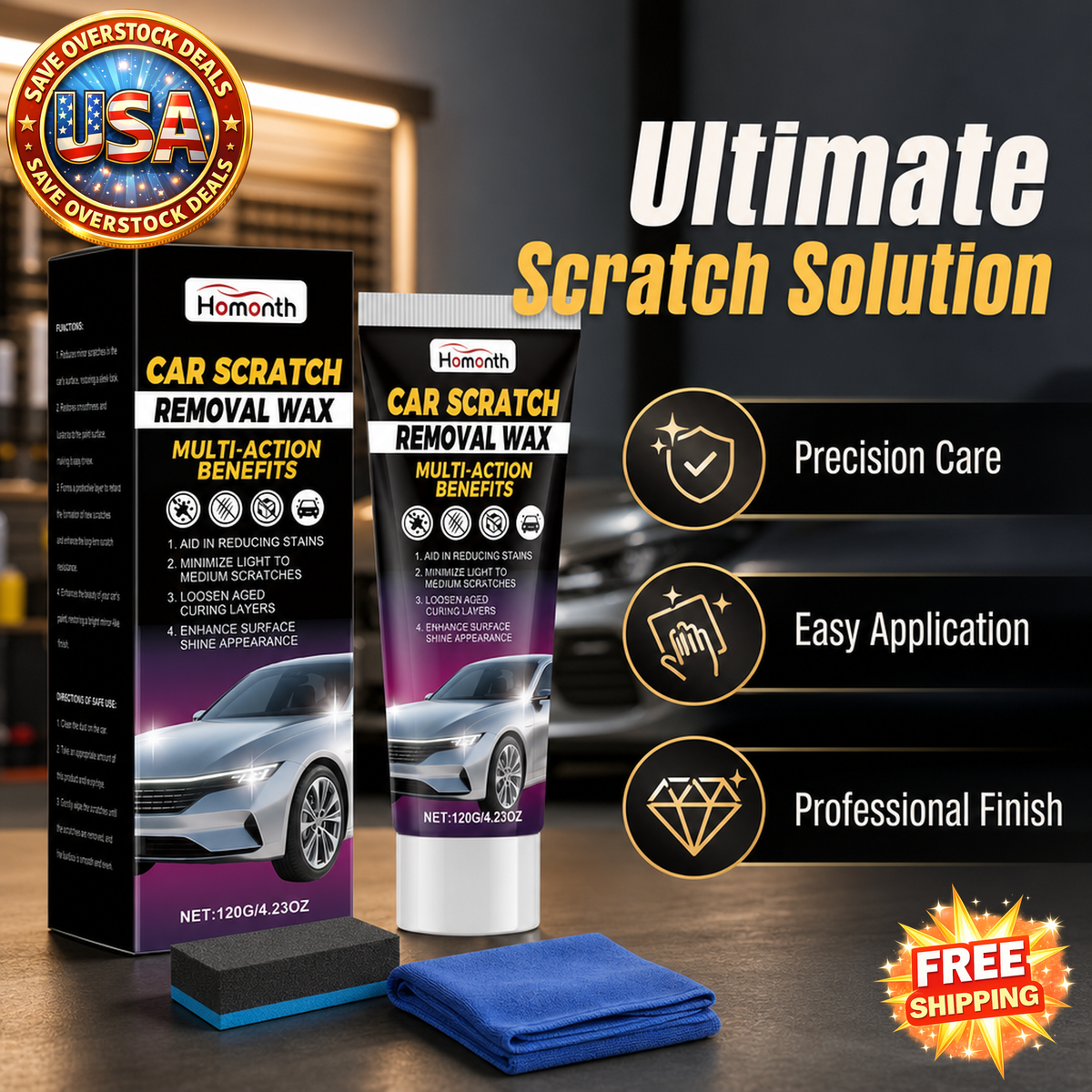 HOMONTH Automotive Paint Scratch Care Kit, 120 g