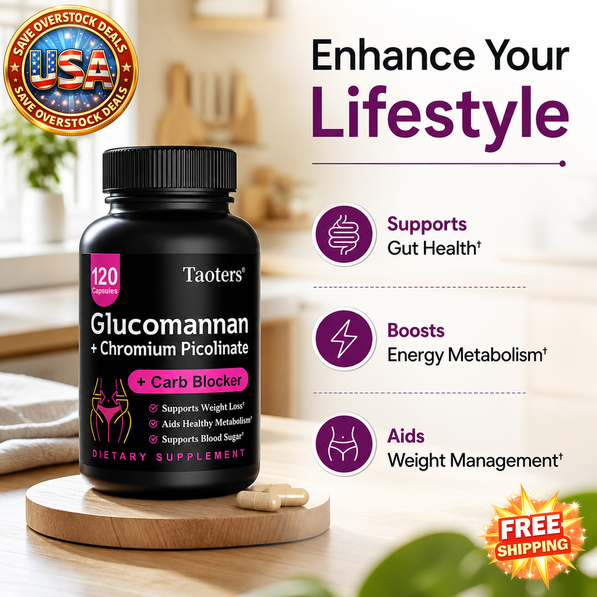 Glucomannan and Chromium Picolinate Supplements for Daily Routines