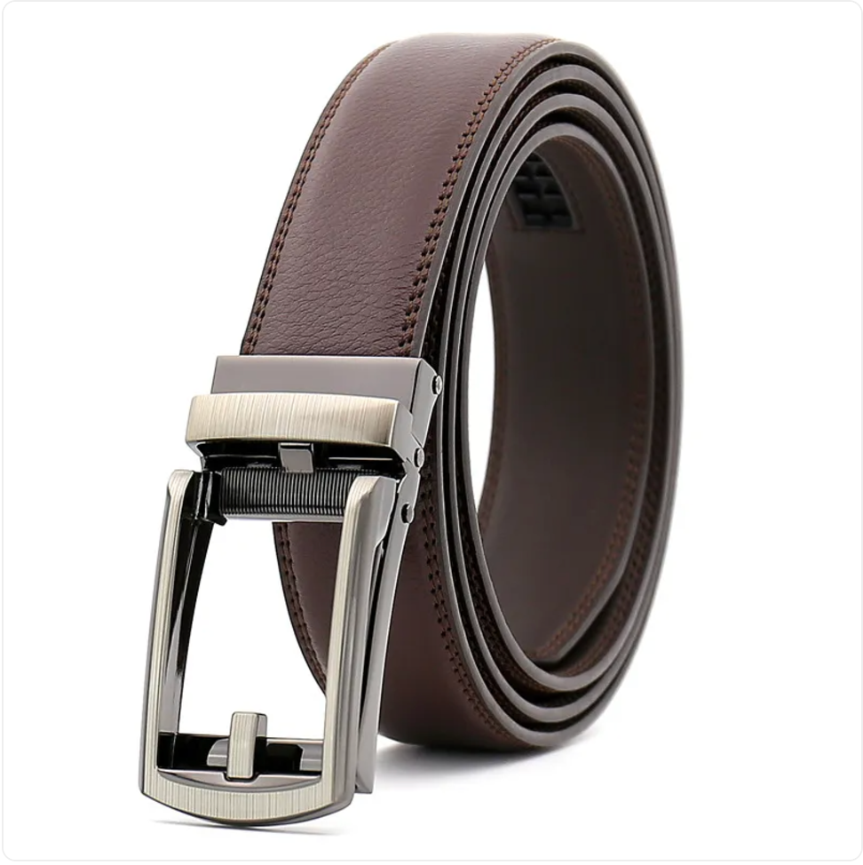 Premium Leather Automatic Buckle Belt for Casual and Formal Wear