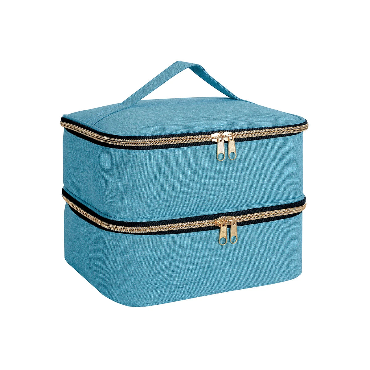 Nail Polish Organizer Tote Bag Double Layer Cosmetic Storage for Women