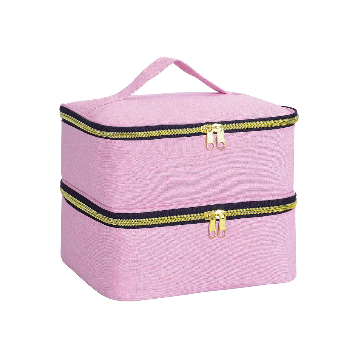 Nail Polish Organizer Tote Bag Double Layer Cosmetic Storage for Women