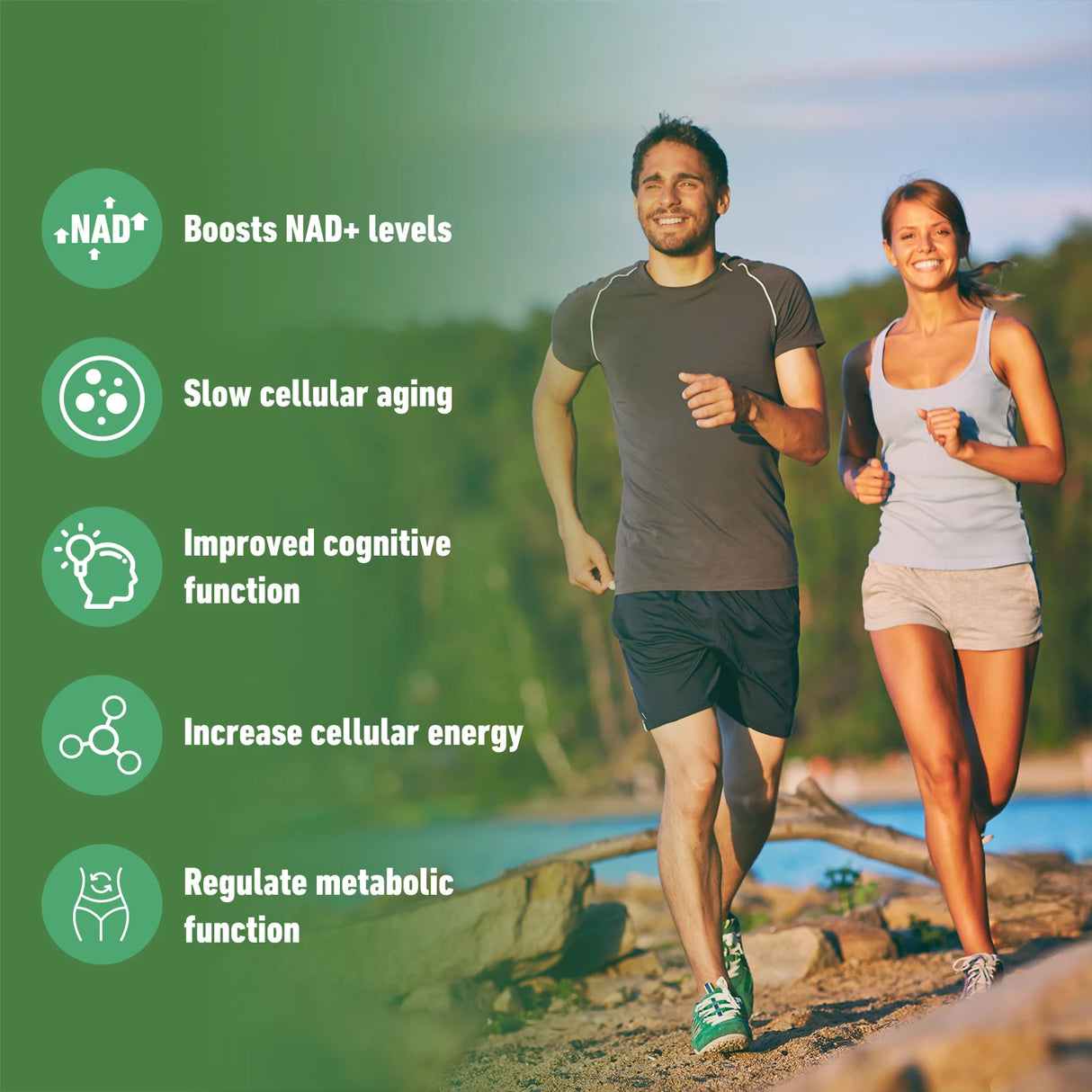 Nicotinamide Riboside Supplement with Resveratrol & Quercetin - 80 Capsules