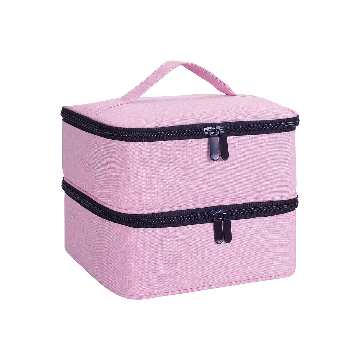 Nail Polish Organizer Tote Bag Double Layer Cosmetic Storage for Women