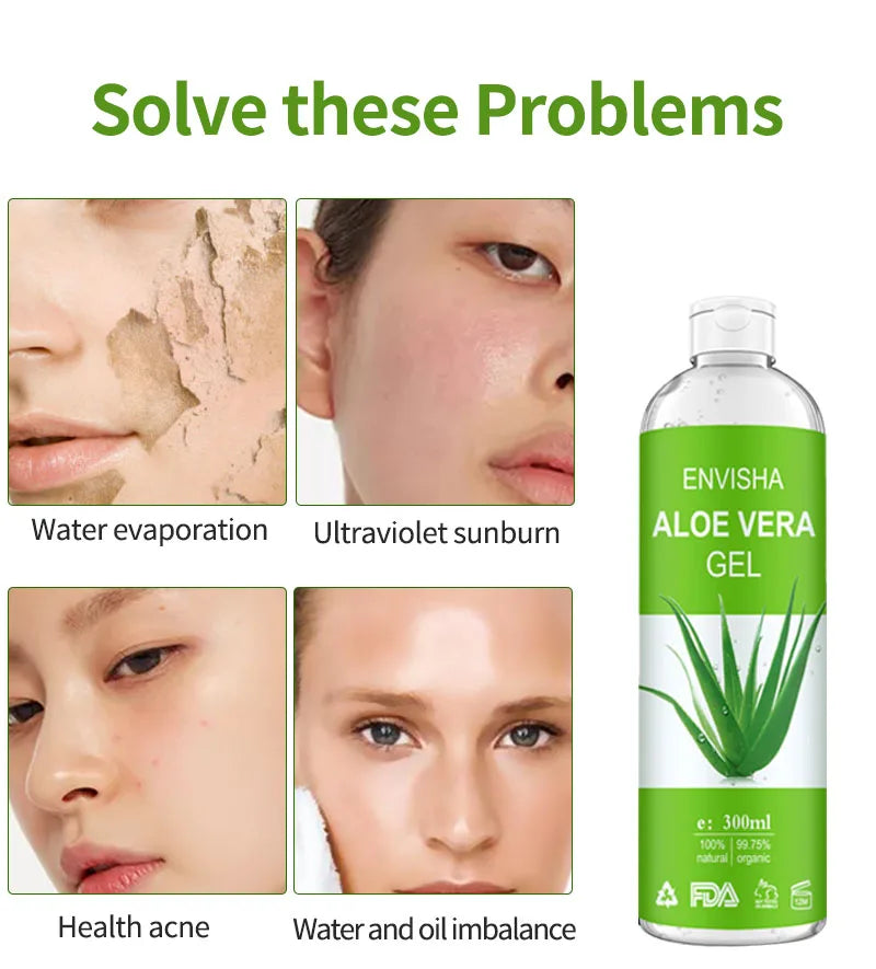 Aloe Vera Gel with Hyaluronic Acid for Skin Care, 100ml