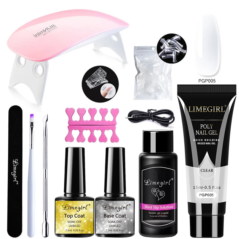 Nail Set with Lamp & Drill Machine - Complete Manicure Kit