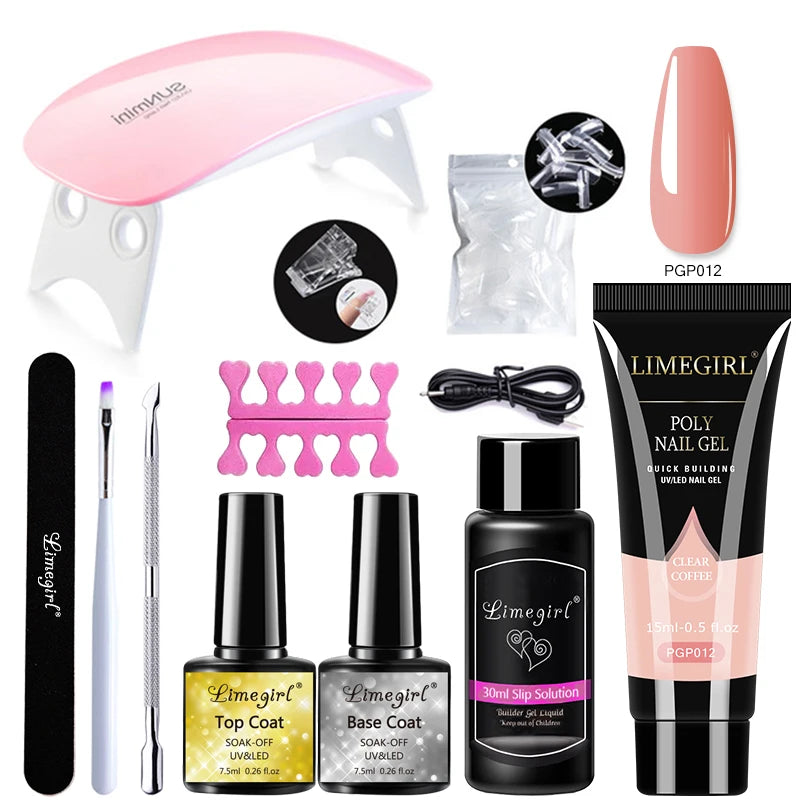 Nail Set with Lamp & Drill Machine - Complete Manicure Kit