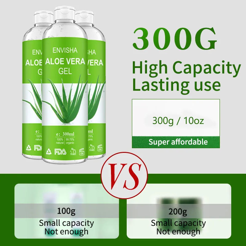 Aloe Vera Gel with Hyaluronic Acid for Skin Care, 100ml