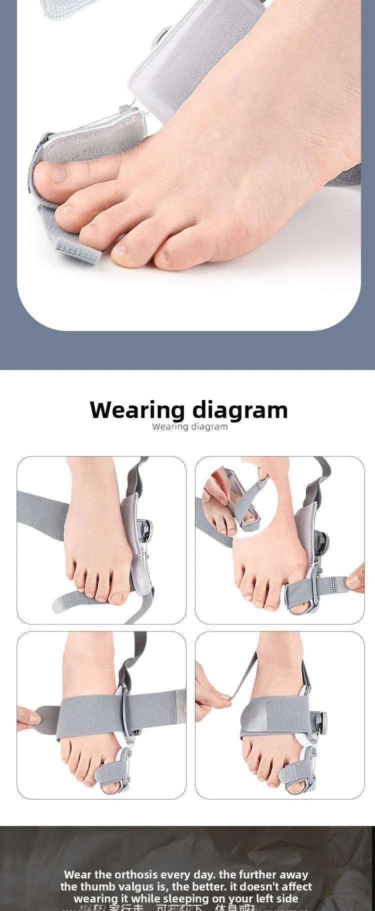 Hallux Valgus Corrector for Bunions - Toe Separator Foot Care Device