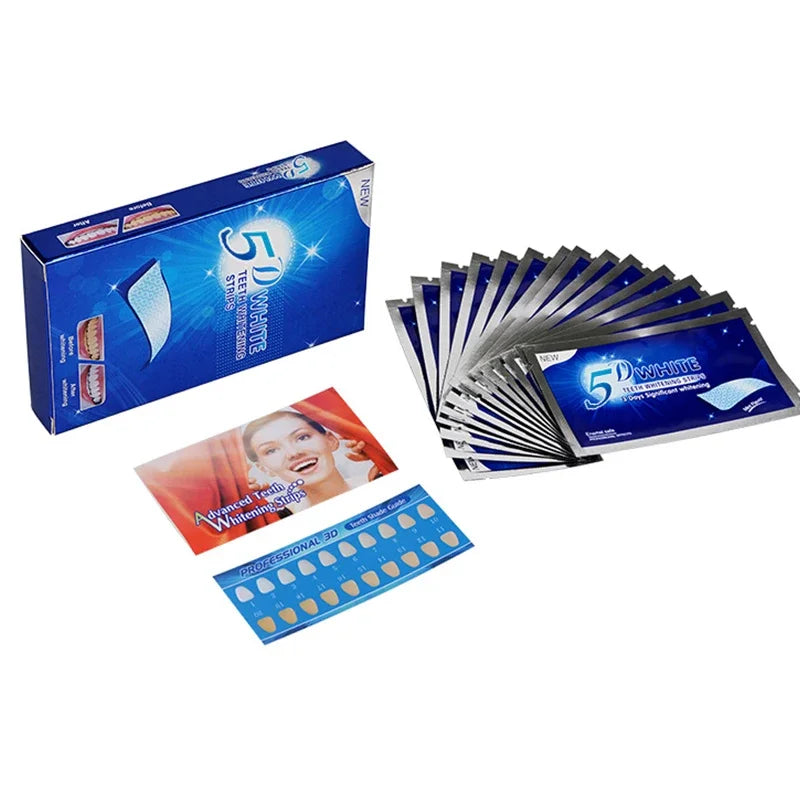 Whitening Teeth Strips 7/14 Pairs Gel Stain Removal Dental Care Tools