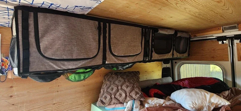 36" RV Soft-Sided Overhead Storage Cabinet with L Rail Tracks