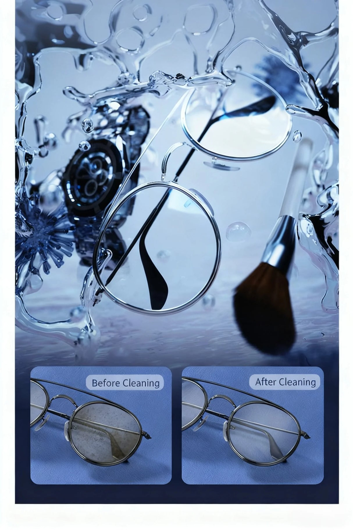 High-Frequency Glasses Cleaner - Wireless Multi-Purpose Cleaning Machine
