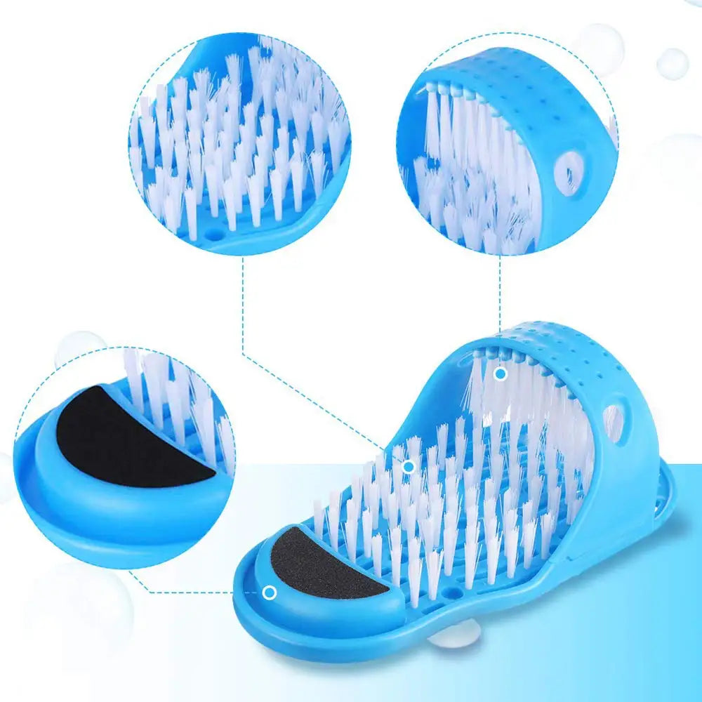 Foot Cleaner Scrubber Brush 1-2PC Exfoliating Slippers for Bathroom Use