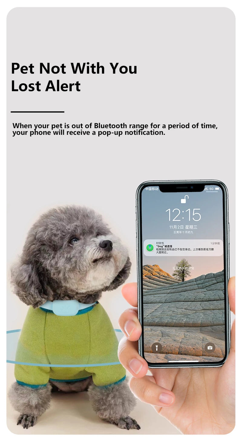 Pet GPS Tracker Collar for Cats & Dogs - Waterproof Real-Time Locator