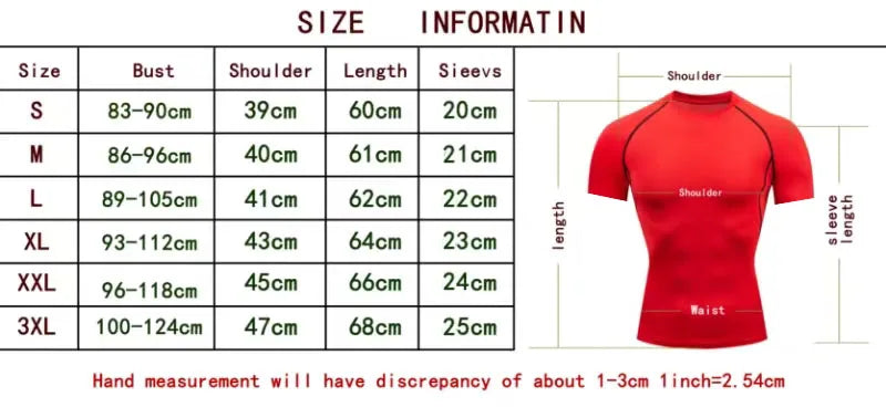 Men's Quick Dry Compression Shirt Short Sleeve Gym Workout T-Shirt