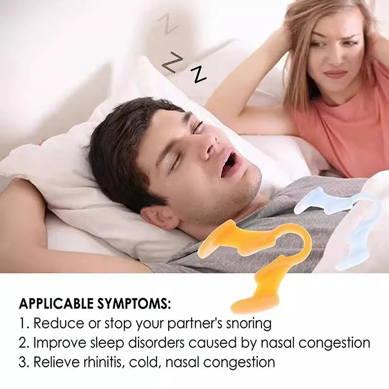 Anti-Snoring Nasal Dilator Silicone Nose Clip Sleep Aid Device