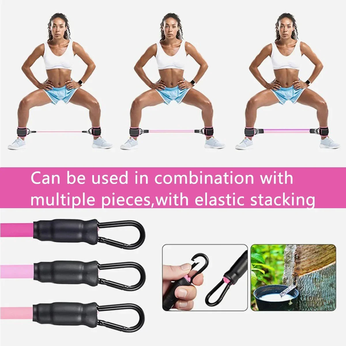 Adjustable D-Ring Ankle Straps for Cable Machines - 1pc Comfortable Cuffs