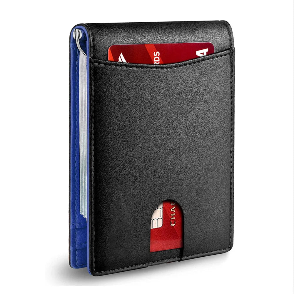 Slim Wallet for Men - RFID Blocking Leather Bifold Front Pocket Wallet