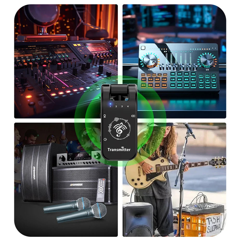 Wireless In-Ear Monitor System Rechargeable 10H Battery Live for Performance