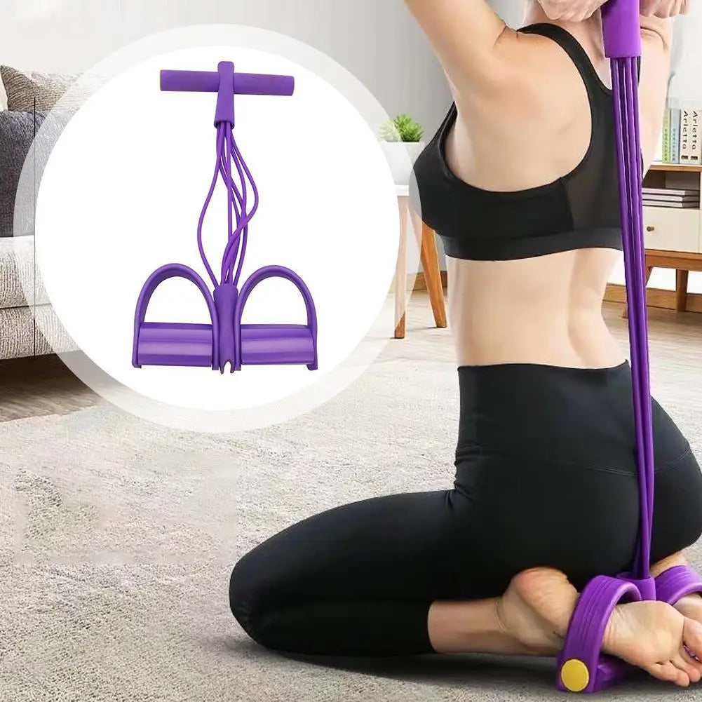 6-Tube Resistance Bands Set for Fitness, Yoga, Gym Exercises