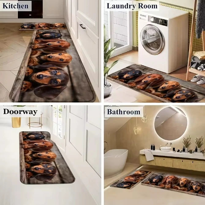 Cat Kitchen Rug Runner Mat Soft Comfortable 1/2pcs for Home Decor
