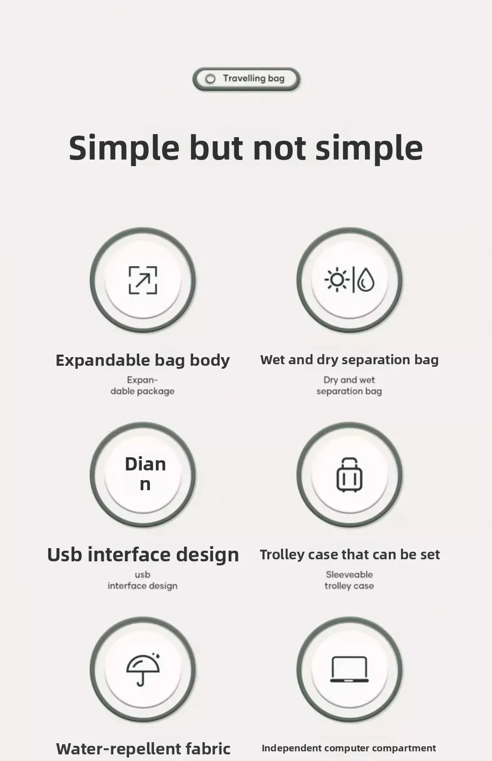 Expandable Travel Backpack for Business and Outdoor Use