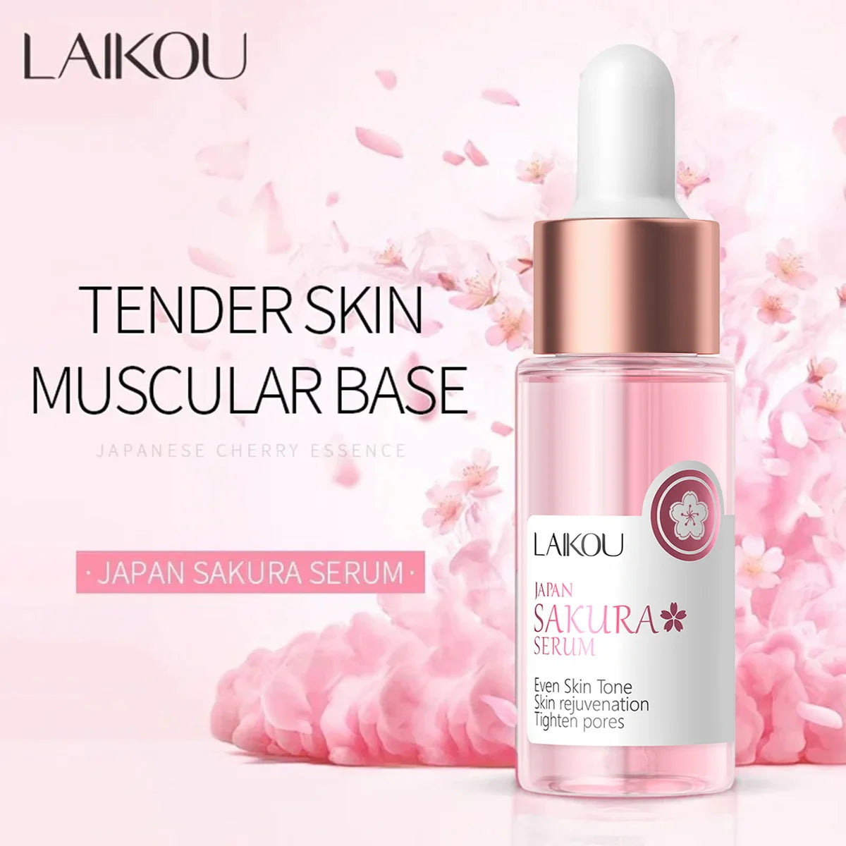 Laikou Sakura Brightening Face Essence 17ml - Moisturizing & Firming
