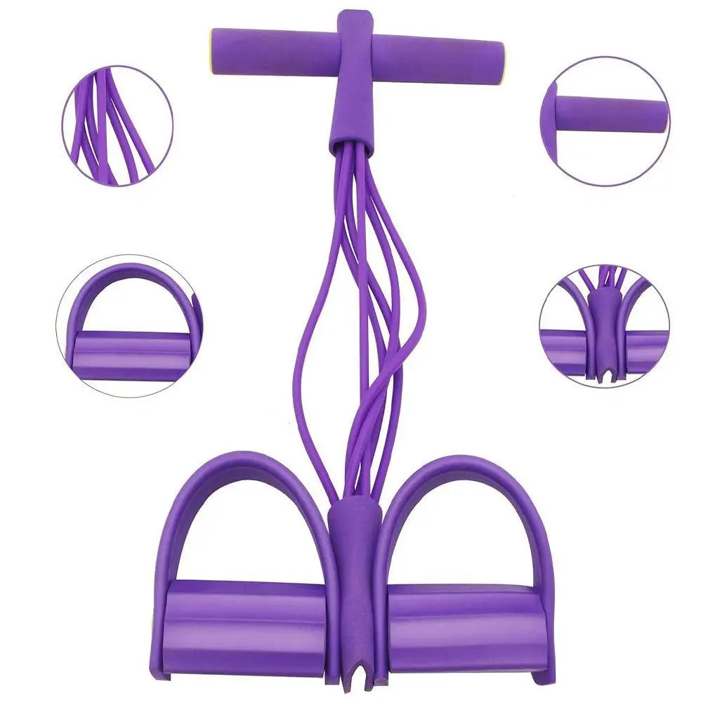 6-Tube Resistance Bands Set for Fitness, Yoga, Gym Exercises