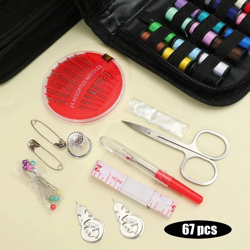 Sewing Kit Set 27pcs with Threads, Needles, Scissors & Storage Bag