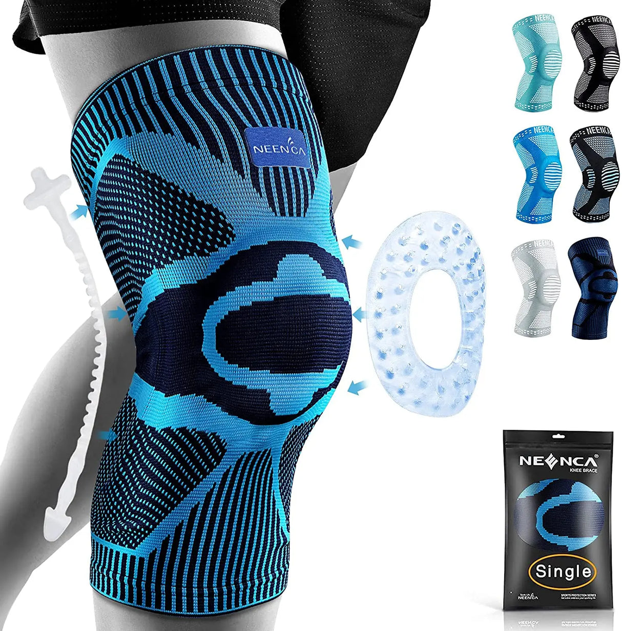 NEENCA Knee Support Brace with Side Stabilizers for Stability & Comfort