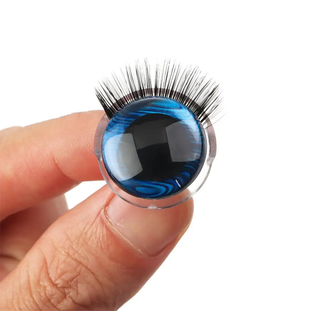 3D Glitter Doll Safety Eyes 20MM with Eyelash for Crochet Toys 1 Pair