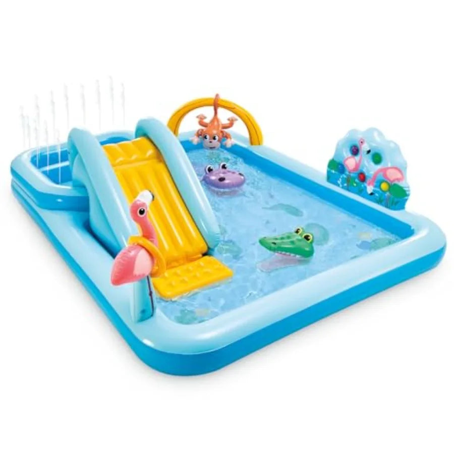 Inflatable Jungle Adventure Water Slide for Kids, 96 x 78 x 28 Inches