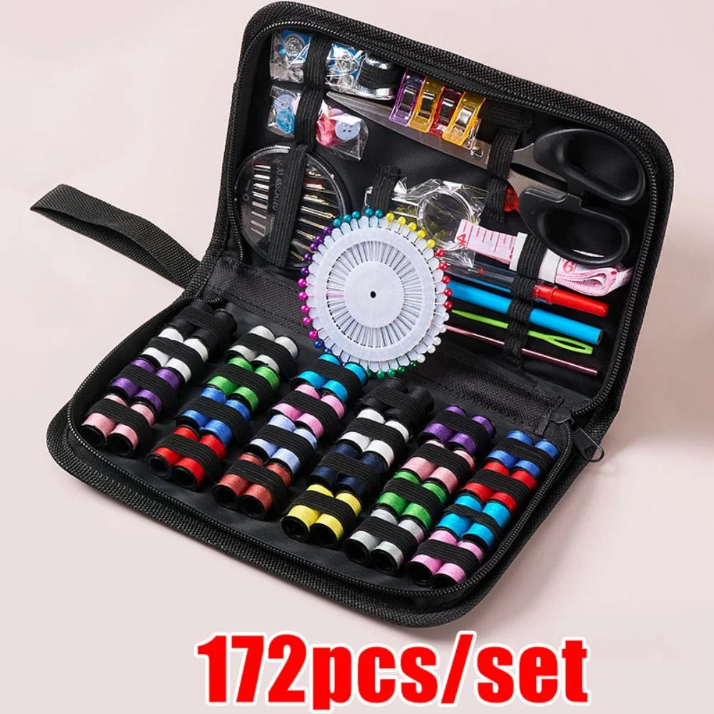 Sewing Kit Set 27pcs with Threads, Needles, Scissors & Storage Bag