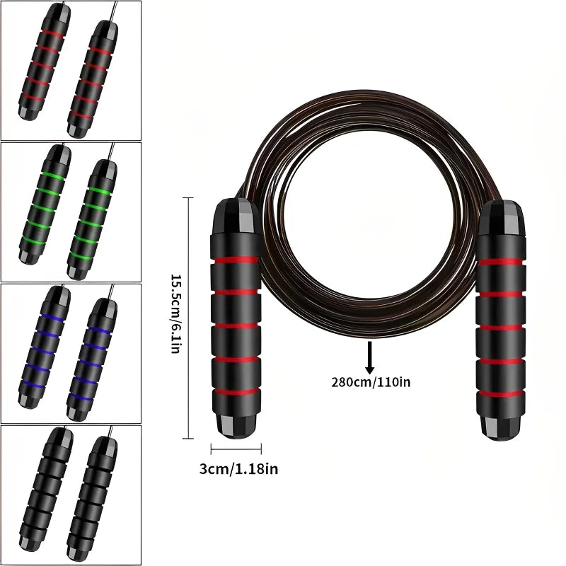 Jump Rope Adjustable Steel Wire Tangle-Free Fitness Workout Equipment