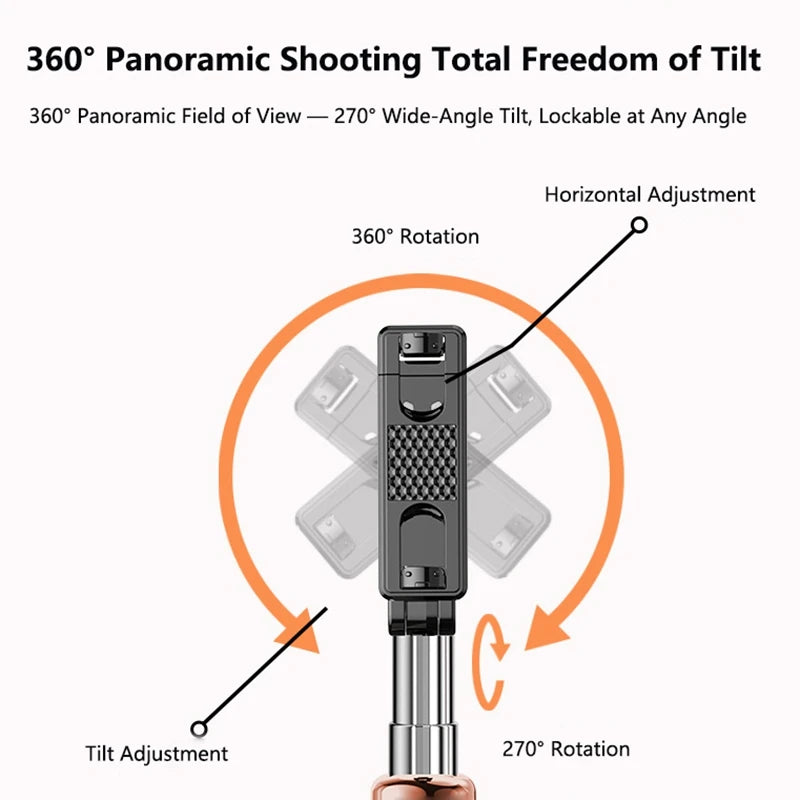 Selfie Stick Tripod 1.7m with Dual Fill Lights & Bluetooth Remote