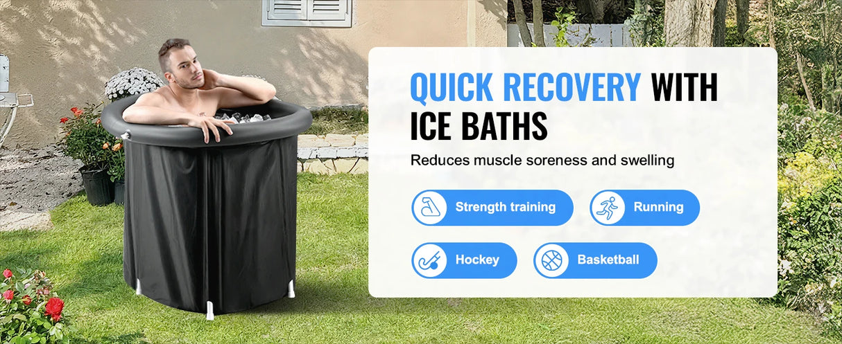 Portable Ice Bath Tub for Cold Water Therapy, Inflatable Plunge Pool