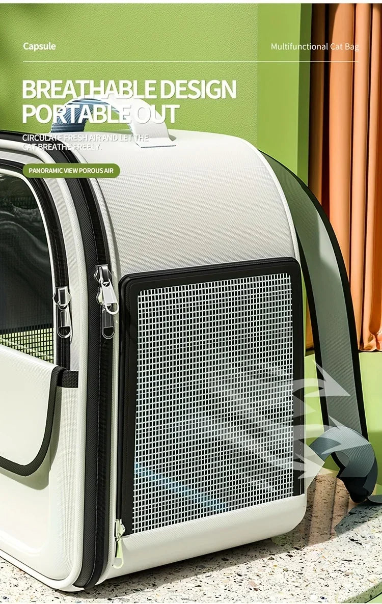 Transparent Cat Dog Carrier Backpack, Portable Space Capsule for Pets