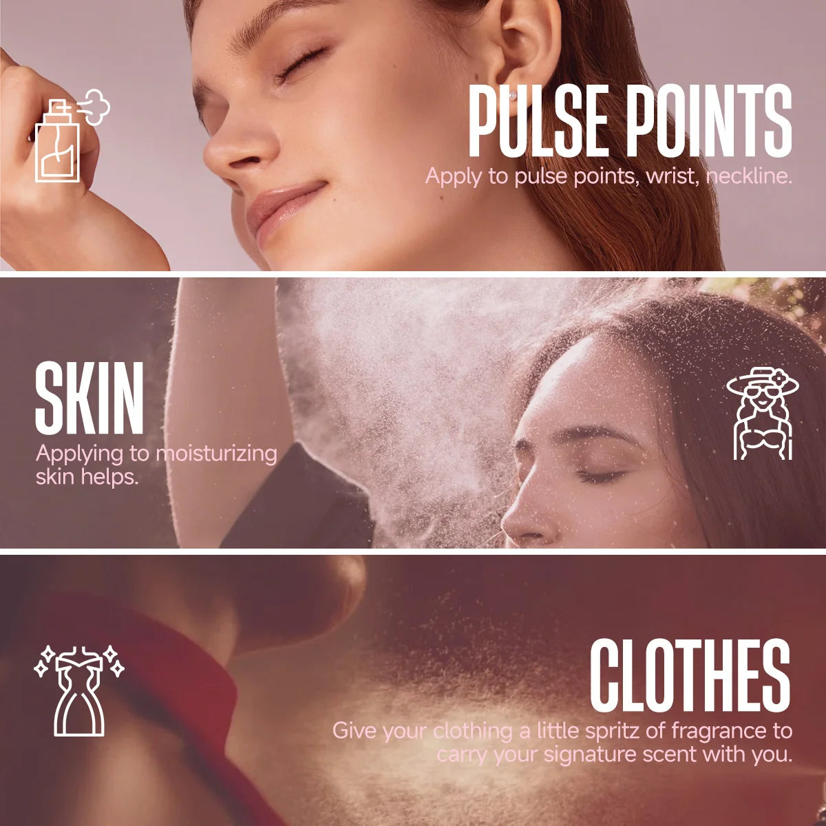 Long-Lasting Body Fragrance Spray - Variety of Scents Available