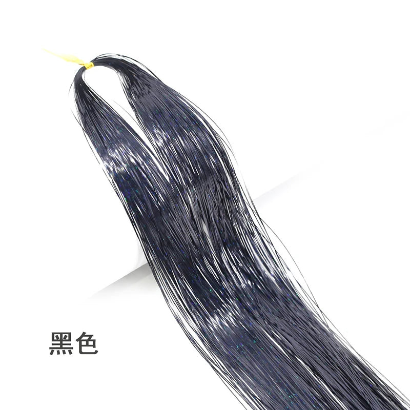 Rainbow Hair Tinsel Kit - Colorful Glitter Extensions for Braiding - 66 Strands