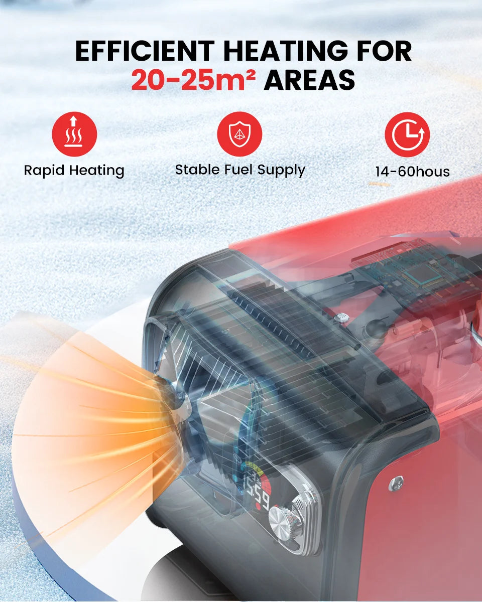 Diesel Air Heater 12V 5-8KW with LCD Switch for Car Truck RV Boat
